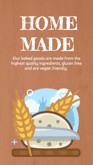 Instagram Story Organic Homemade Bakery Food Baking