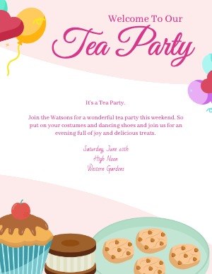 A4 Flyer Onepager Newletter Food Baking Party Birthday