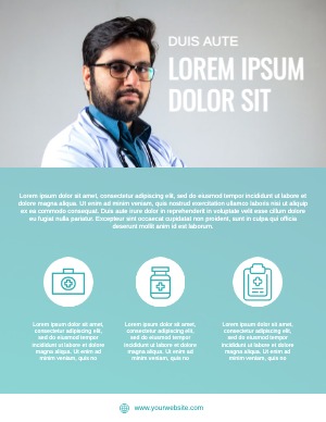 A4 Flyer Onepager Newletter Medical Doctor Covid Virus