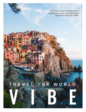 A4 Flyer Onepager Newletter Travel World Destination Travelling