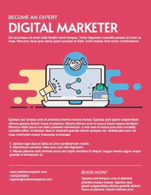 A4 Document Flyer Marketing Class Booking Promotion Promotional