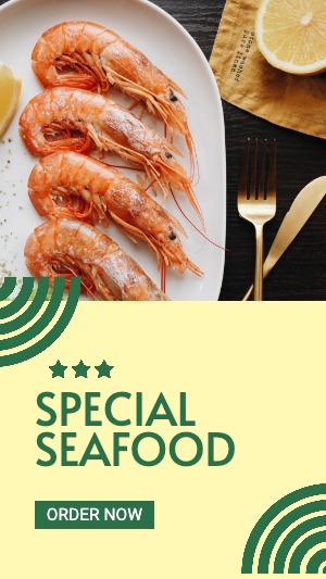 Instagram Story Geometric Seafood