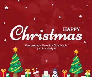 Facebook Post Marry Christmas Holiday Winter Wonderland Snow Eve