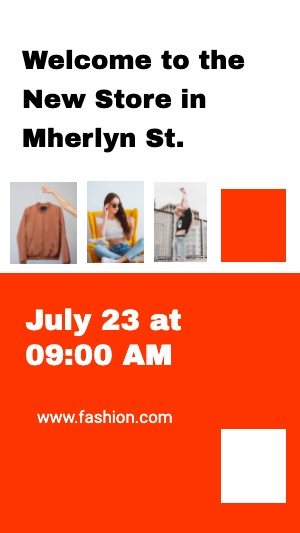 Instagram Story Orange Fashion
