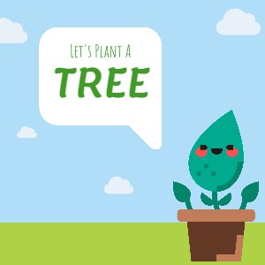 Instagram Post Eco Friednly Trees Nature Go Green Environment Planting Trees Vector Fun