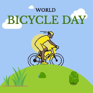 Instagram Post Cartoon Bicycle