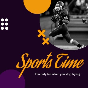 Instagram Post Purple Sports
