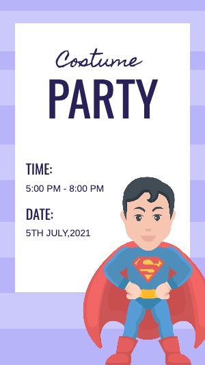 Instagram Story Superhero Costume Party Costume Party Dancing Superman Fun Cartoon