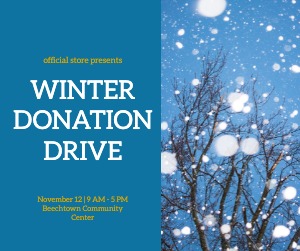 Facebook Post Winter Donation