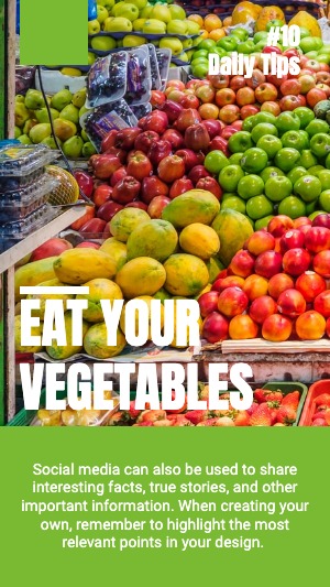 Instagram Story Fresh Vegetables