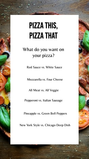 Instagram Story Pizza This