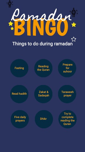 Instagram Story Ramdan Bingo