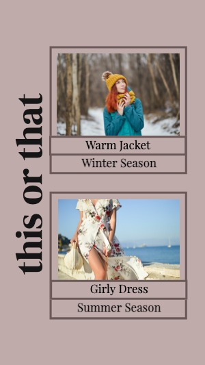 Instagram Story Winter Summer