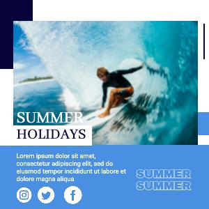 Instagram Post Summer Blue