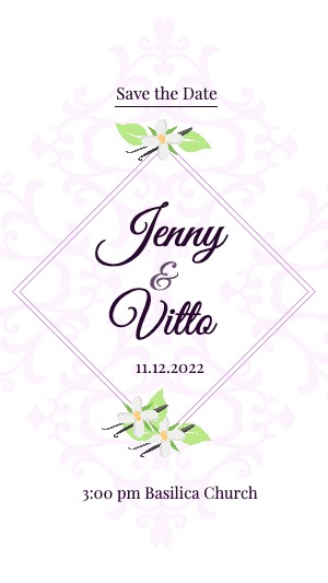 Instagram Story Invitation Wedding