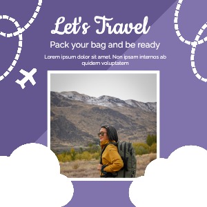 Instagram Post Purple Travel