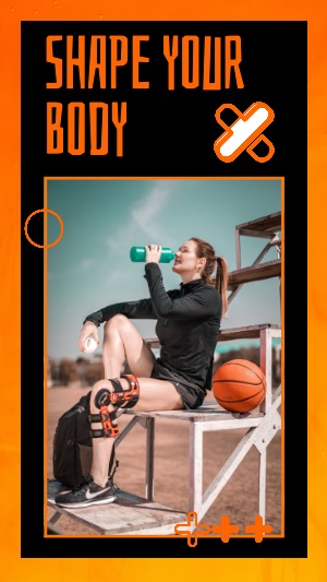 Instagram Story Orange Fitness