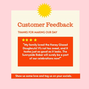 Instagram Post Customer Feedback