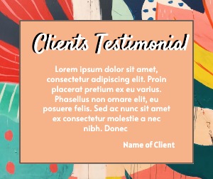 Facebook Post Clients Testimonial