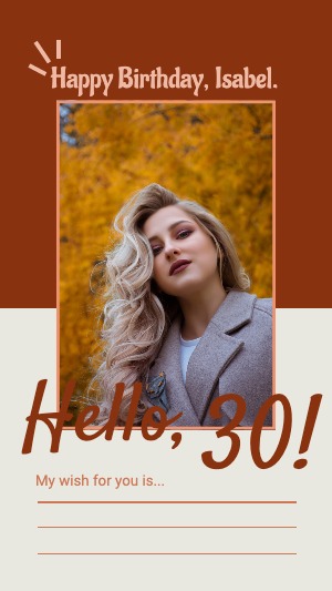 Instagram Story Birthday Wish