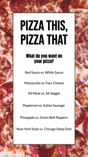 Instagram Story Food Pizza