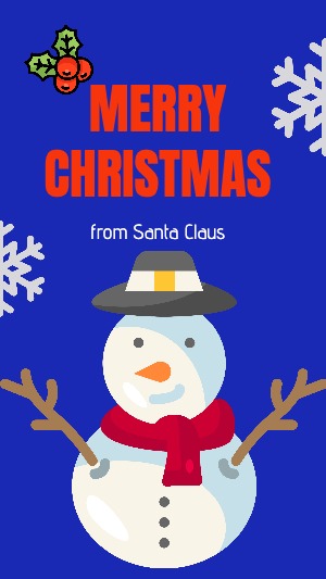 Instagram Story Snowman Christmas