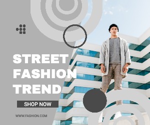 Facebook Post Gray Fashion