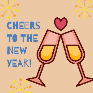 Instagram Post Cheers Newyear
