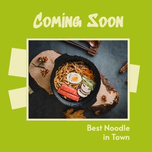 Instagram Post Green Noddles