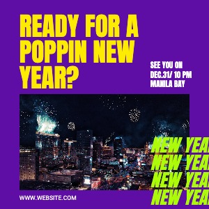 Instagram Post Purple Newyear