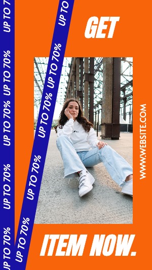 Instagram Story Blue Orange